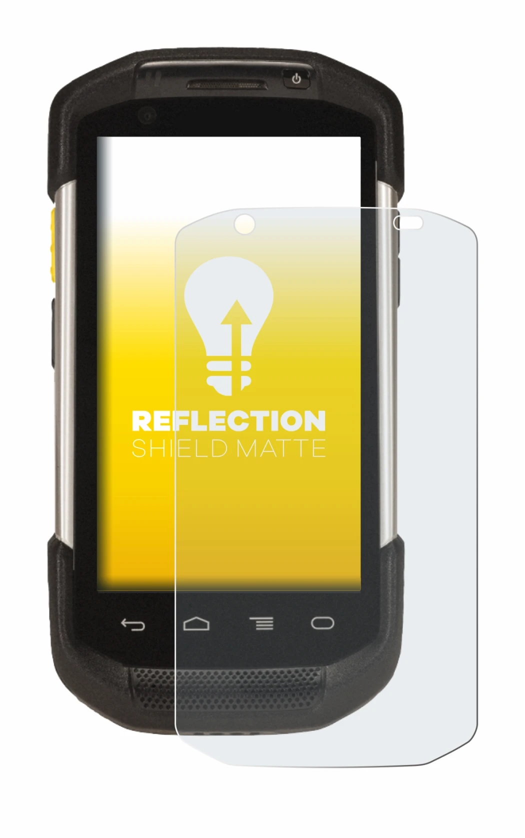 Image of the device Zebra TC77 with a wide variety of screen protectors.