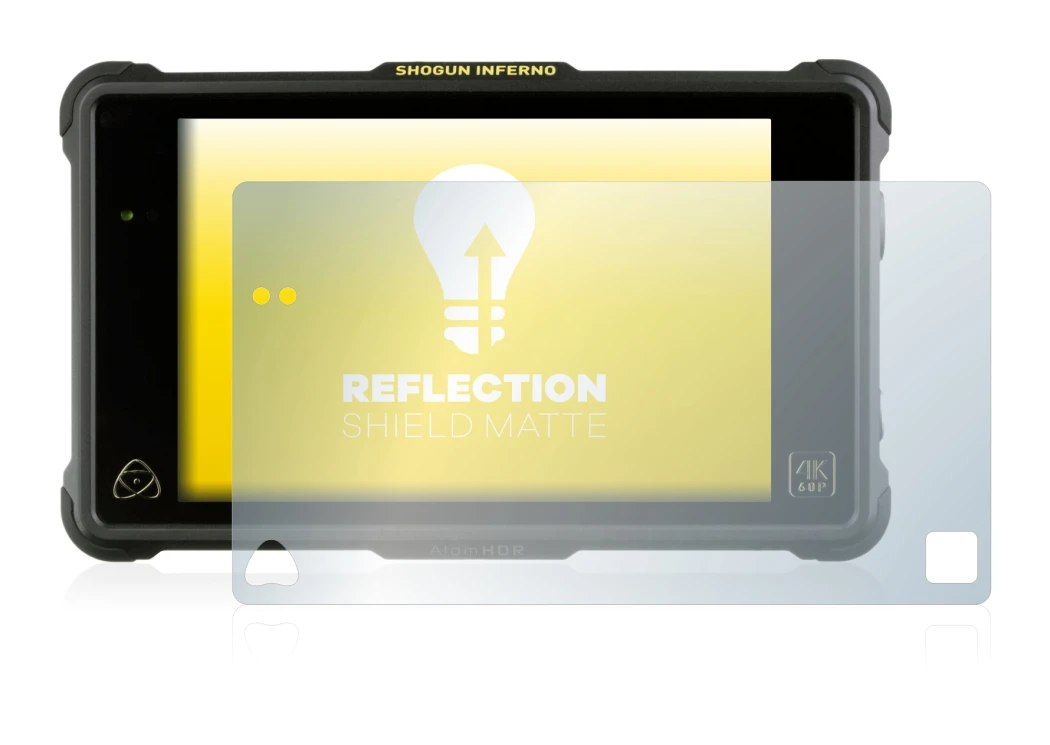 Image of the device Atomos Shogun Inferno with a wide variety of screen protectors.