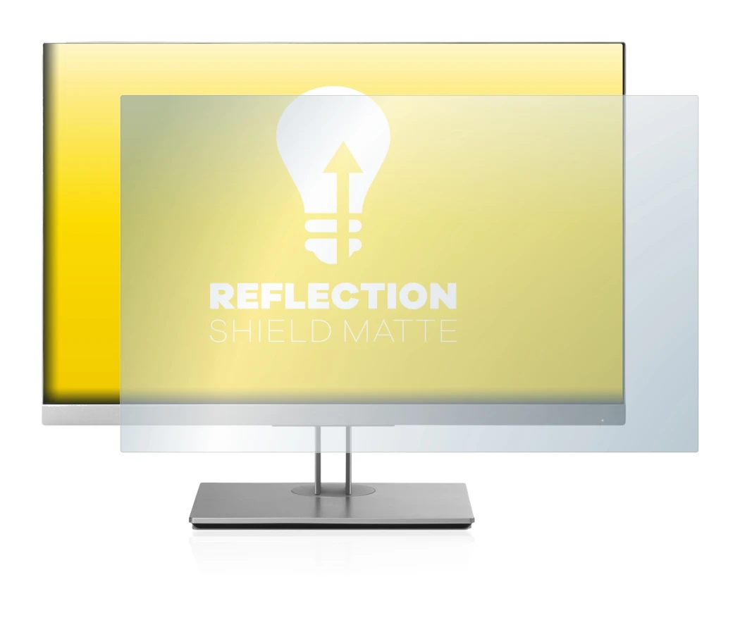 Image of the device HP EliteDisplay E243i with a wide variety of screen protectors.