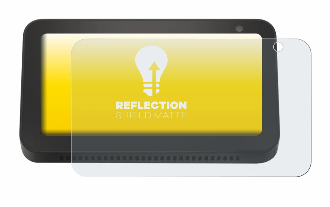 Image of the device Amazon Echo Show 5 (2nd Gen.) with a wide variety of screen protectors.