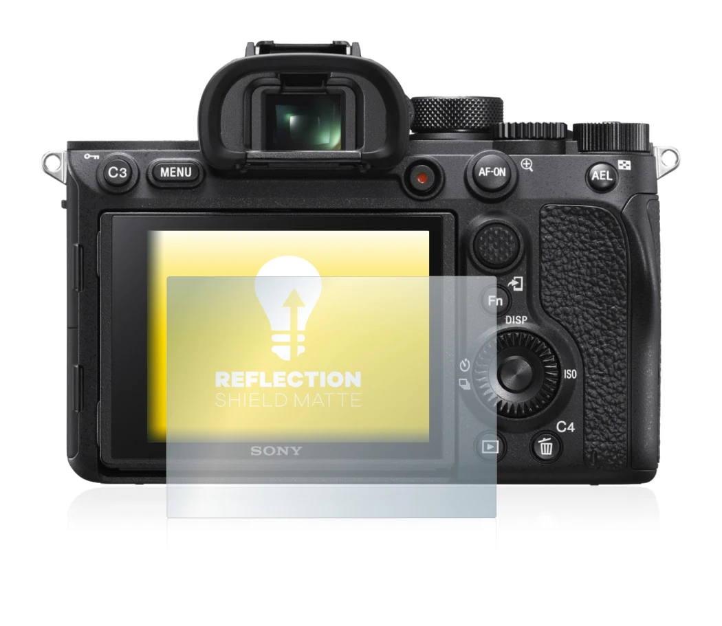 Image of the device Sony Alpha 7R IV with a wide variety of screen protectors.