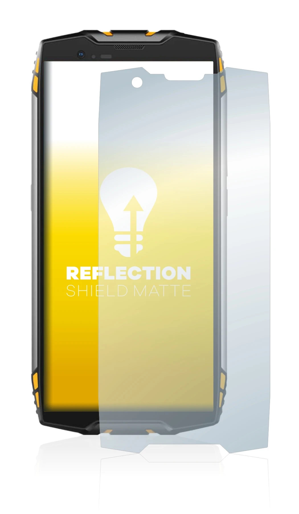 Image of the device Blackview BV6800 Pro with a wide variety of screen protectors.