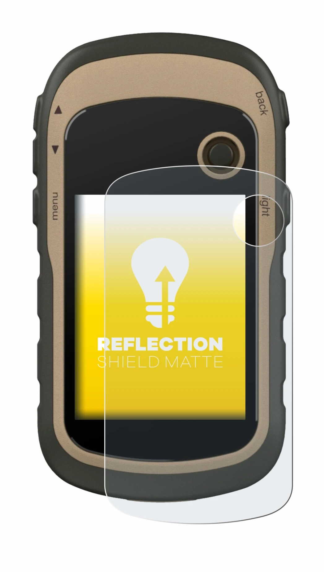 Image of the device Garmin eTrex 32x with a wide variety of screen protectors.