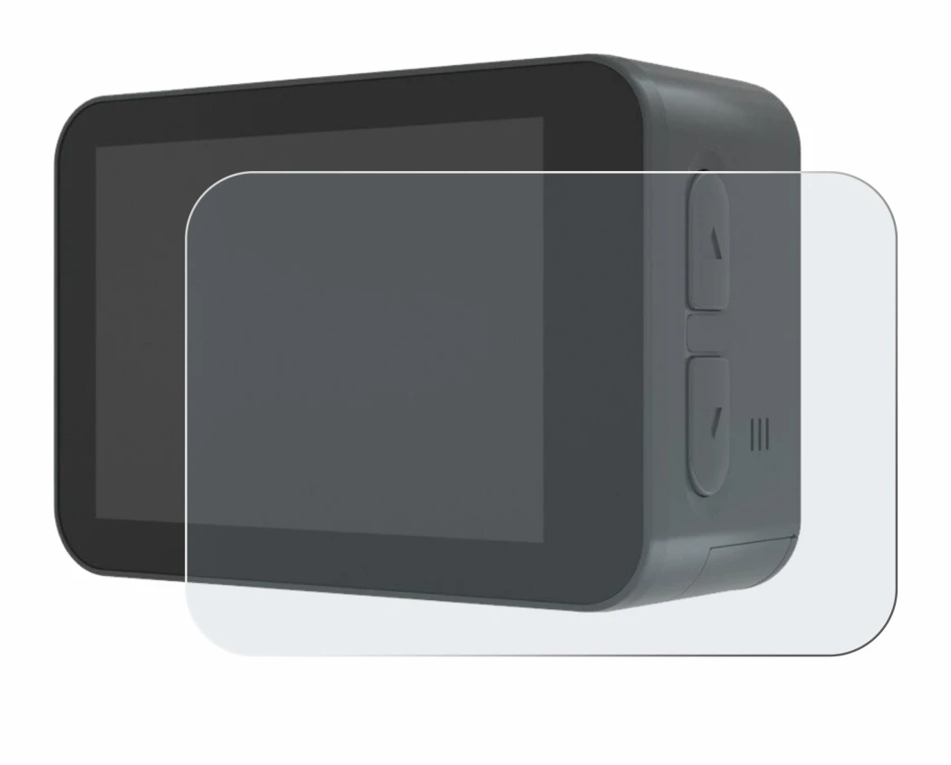 Image of the device Akaso V50X with a wide variety of screen protectors.
