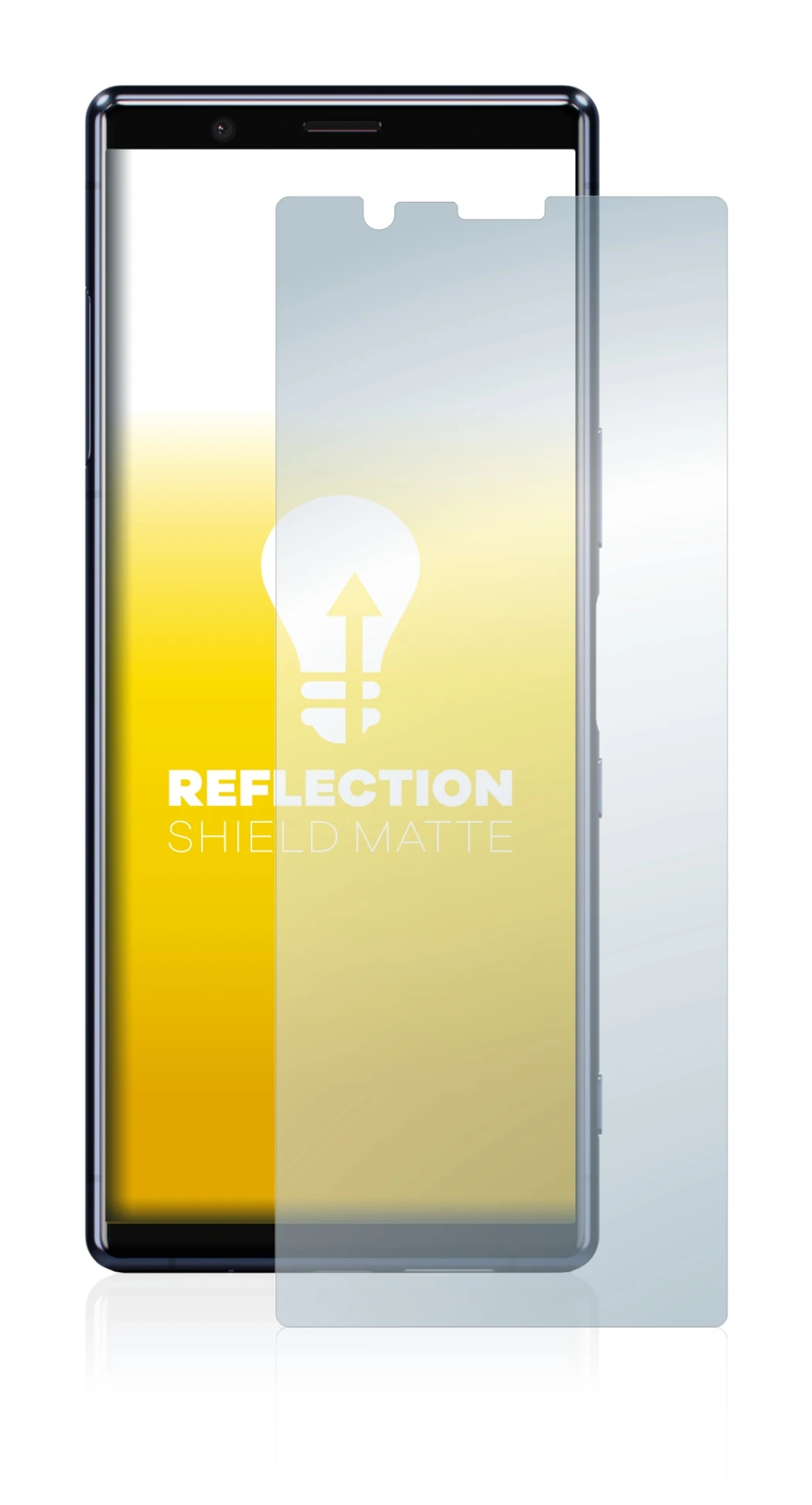 Image of the device Sony Xperia 5 with a wide variety of screen protectors.