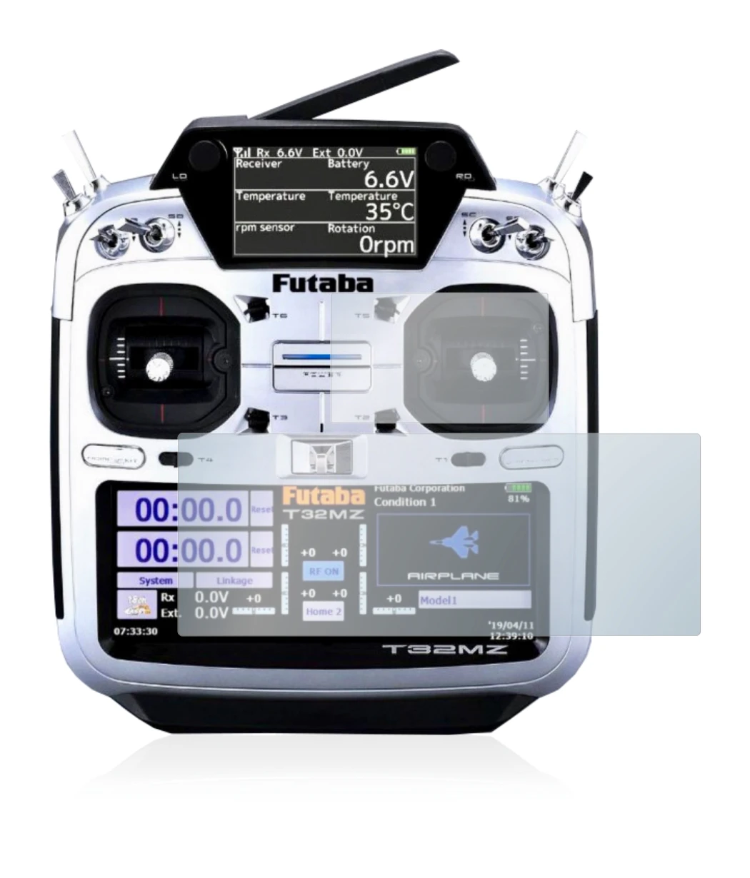 Image of the device Robbe Futaba T32MZ with a wide variety of screen protectors.