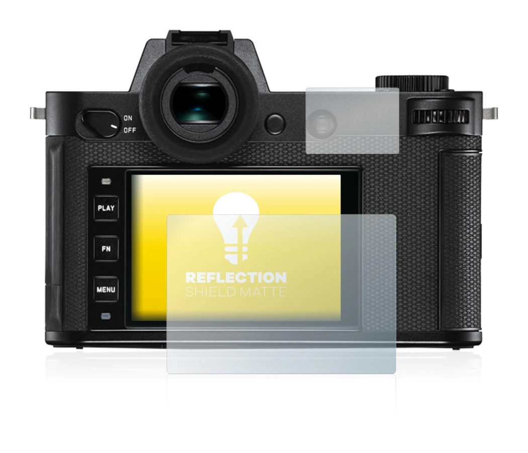 Image of the device Leica SL2 with a wide variety of screen protectors.