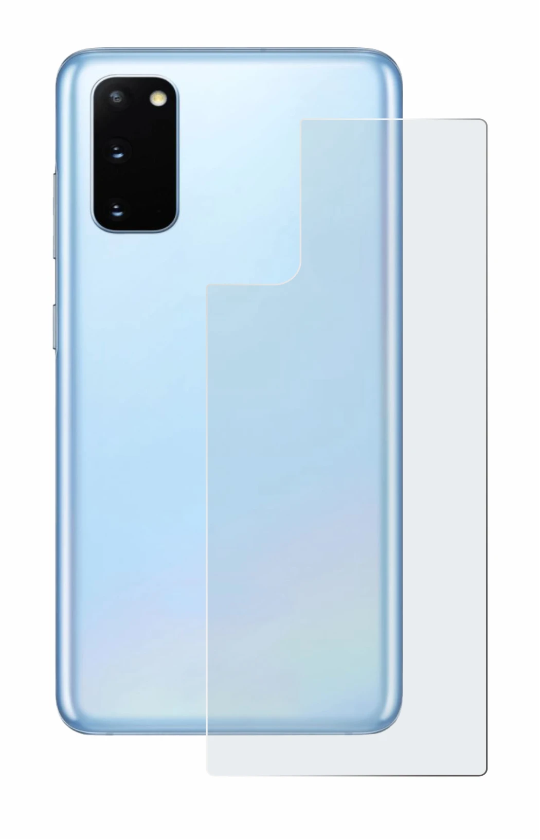 Image of the device Samsung Galaxy S20 (Back) with a wide variety of screen protectors.