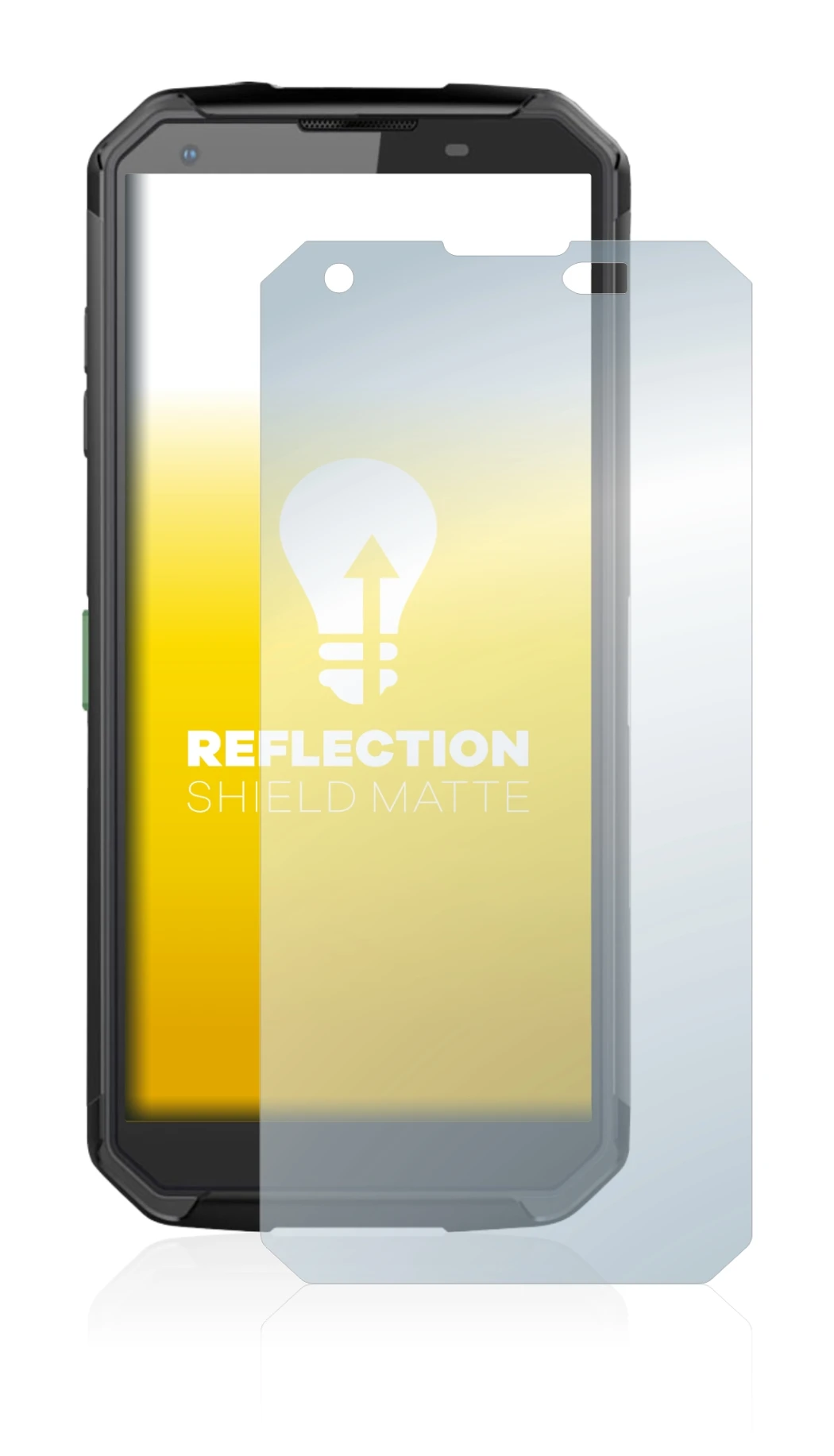 Image of the device Blackview BV9500 Plus with a wide variety of screen protectors.
