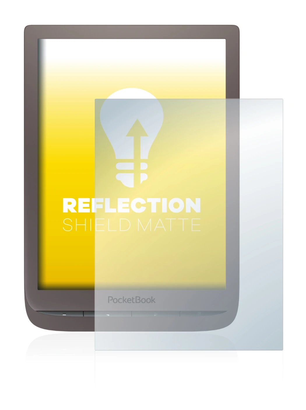 Image of the device PocketBook InkPad 3 Pro with a wide variety of screen protectors.