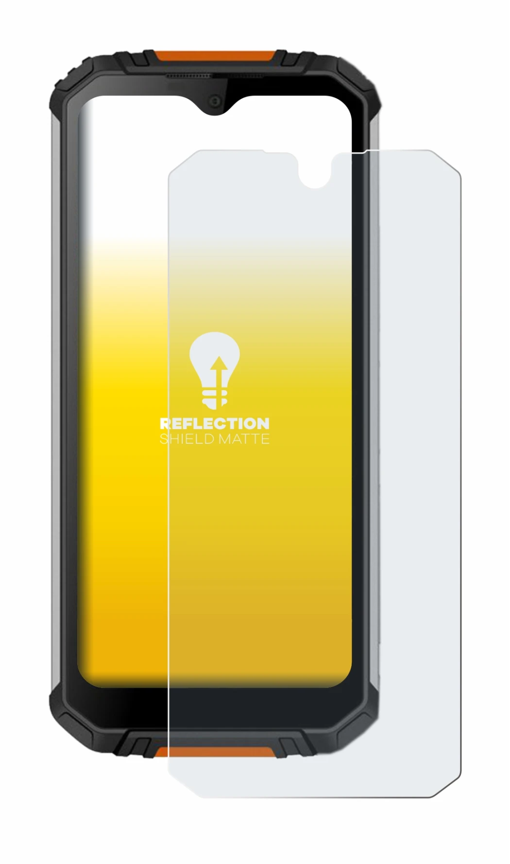 Image of the device Oukitel WP6 with a wide variety of screen protectors.