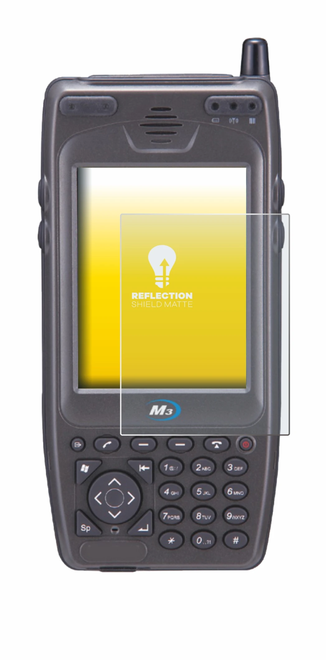Image of the device M3 Mobile M3 SKY MC-7500S with a wide variety of screen protectors.