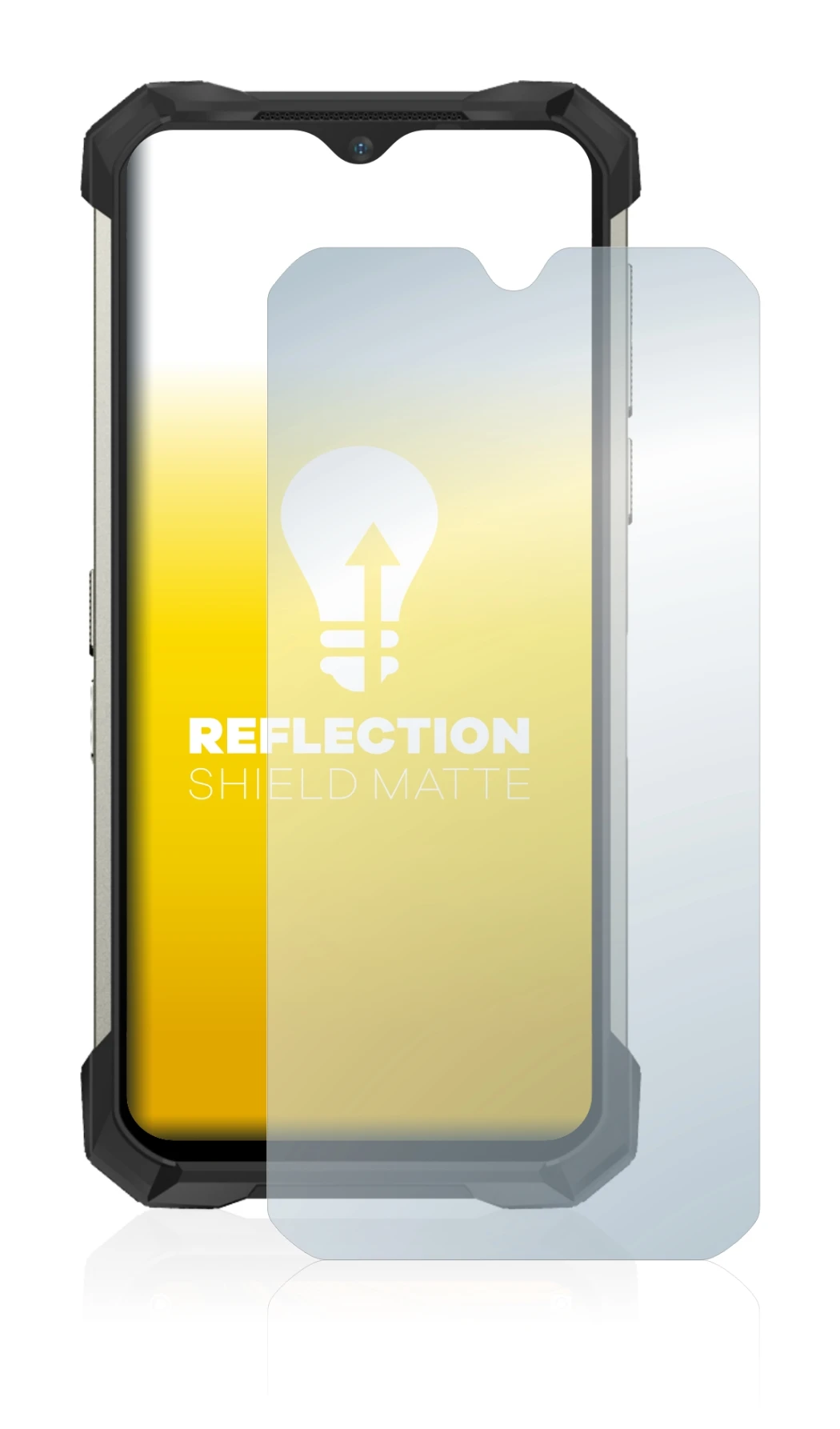 Image of the device Doogee S88 Pro with a wide variety of screen protectors.