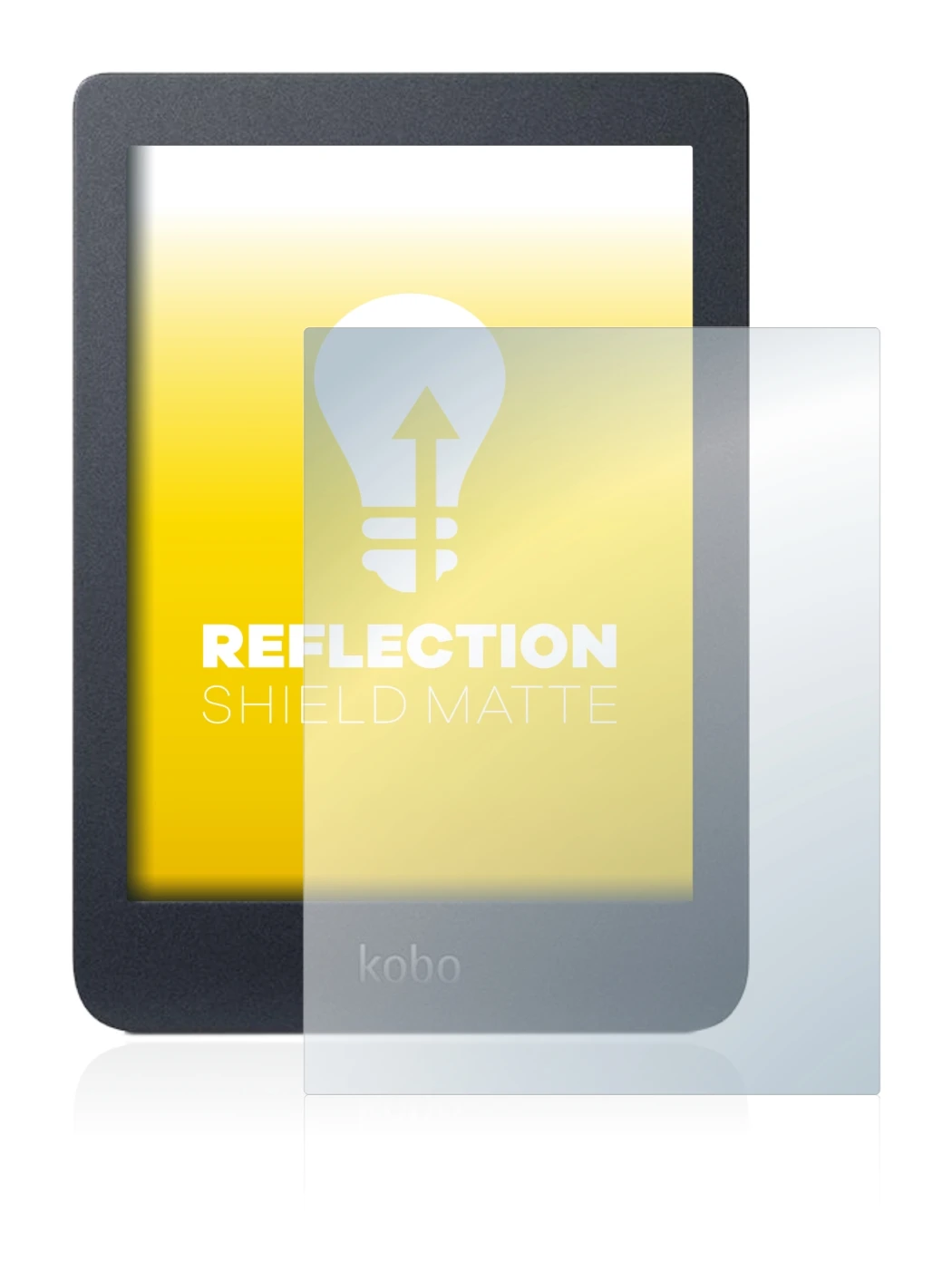 Image of the device Kobo Nia with a wide variety of screen protectors.