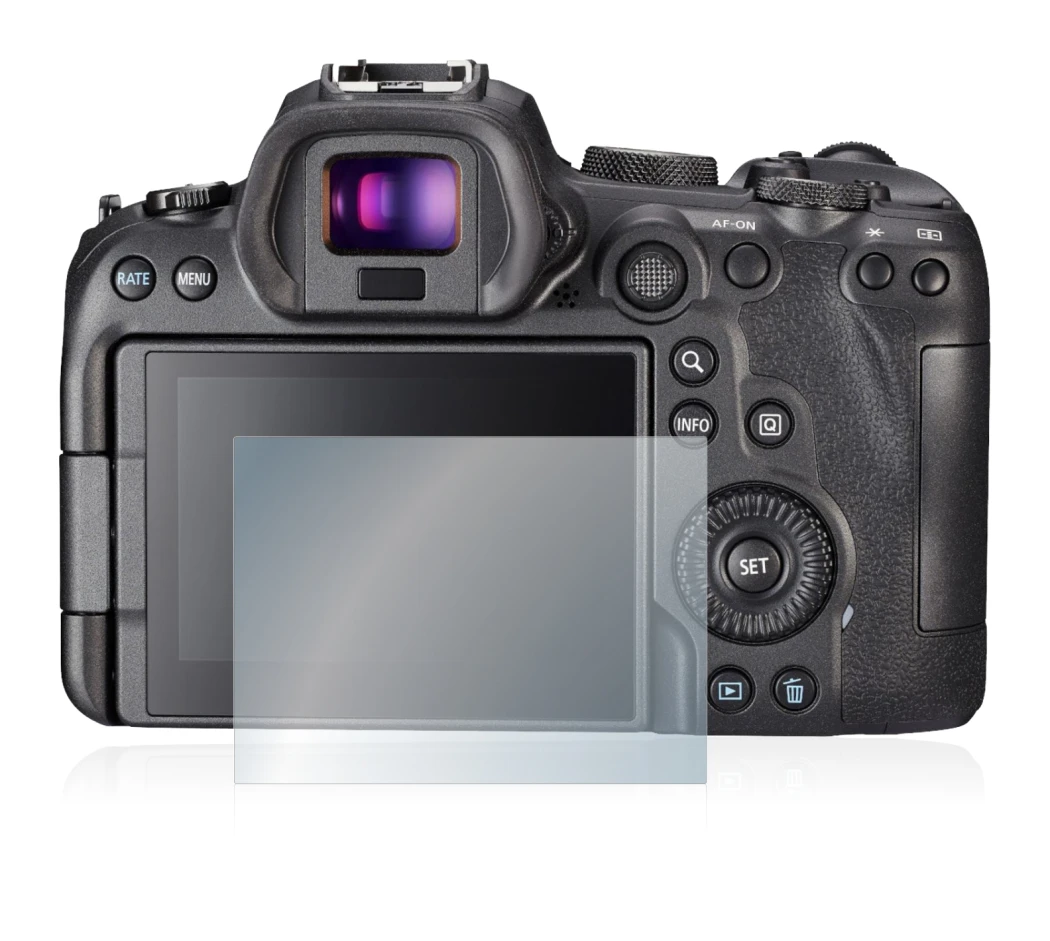 Image of the device Sony A7S III with a wide variety of screen protectors.
