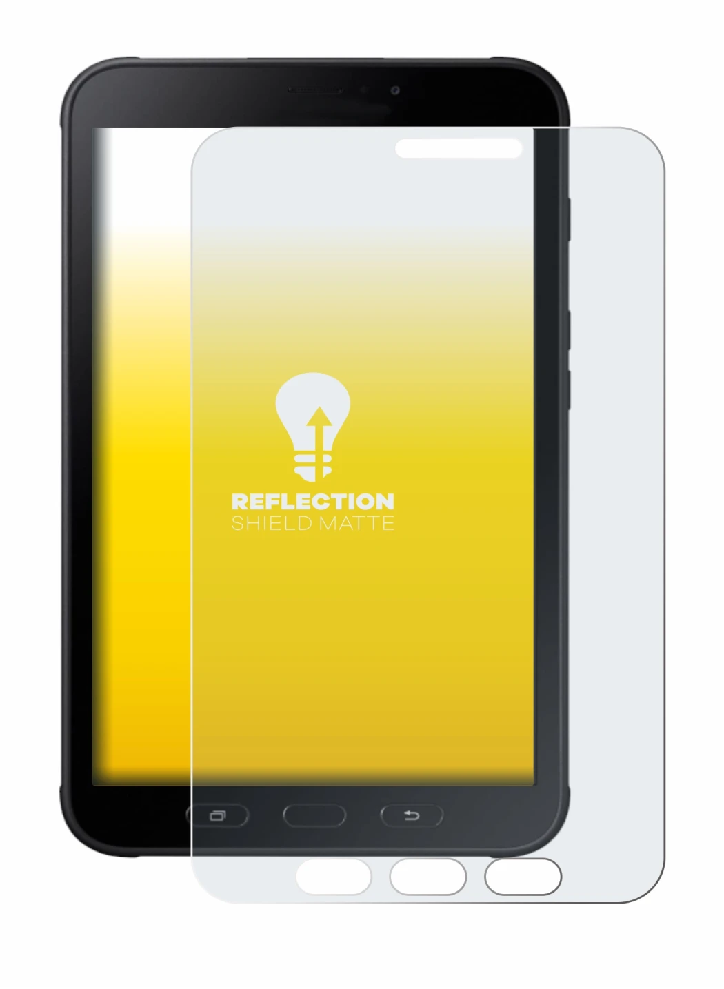 Image of the device Samsung Galaxy Tab Active 2 SM-T395 with a wide variety of screen protectors.