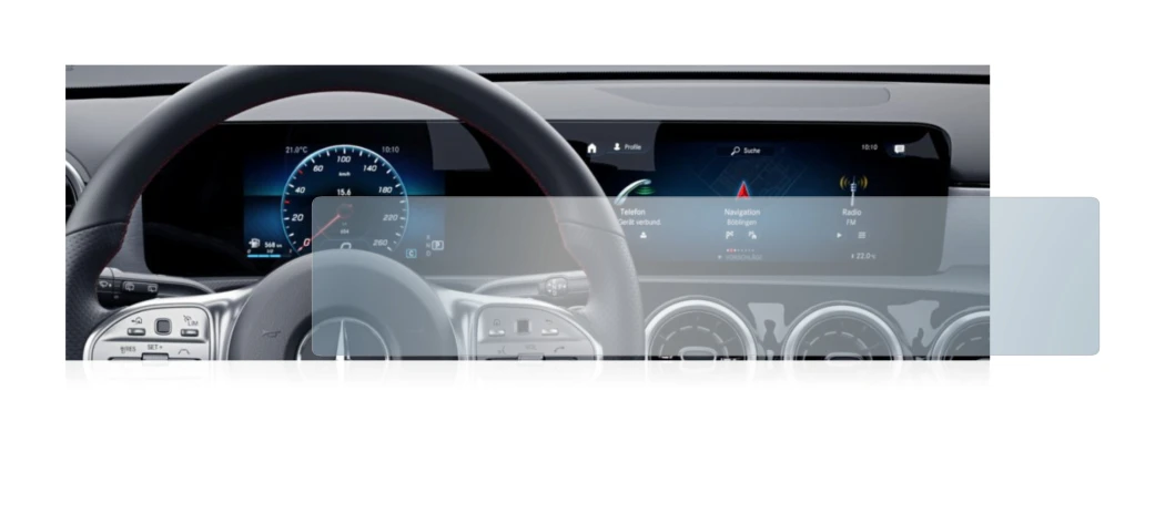 Image of the device Mercedes-Benz GLA 2020 Display Widescreen-Version with a wide variety of screen protectors.