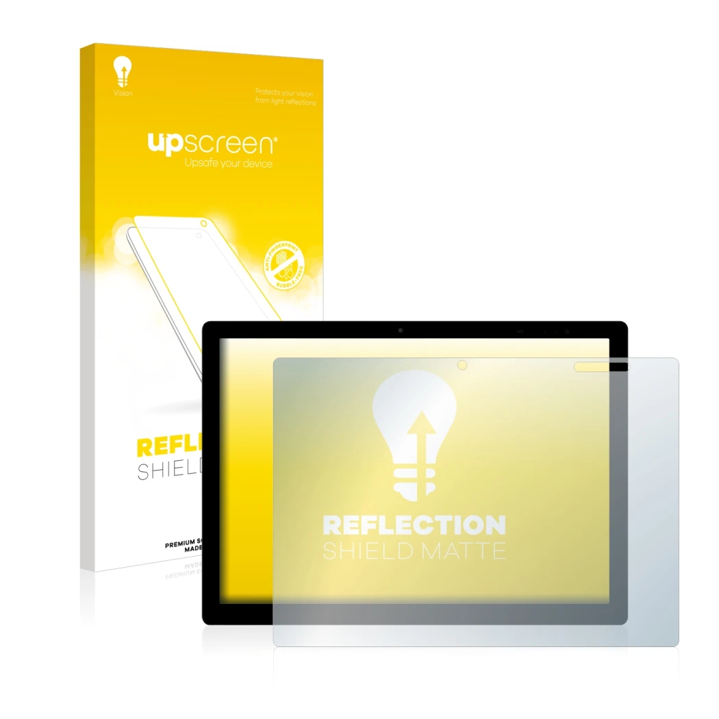 Front side of a product packaging with the brand logo upscreen. Next to it is the device Chuwi UBook X shown with the correspo