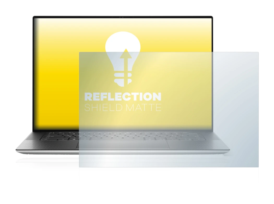 Image of the device Dell XPS 15 9500 with a wide variety of screen protectors.