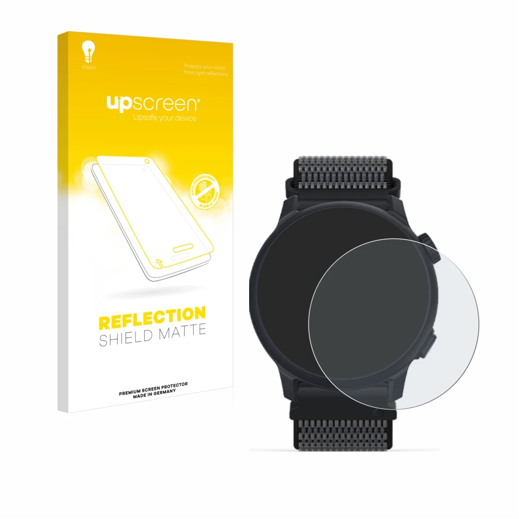 Front side of a product packaging with the brand logo upscreen. Next to it is the device Coros Pace 2 shown with the correspon