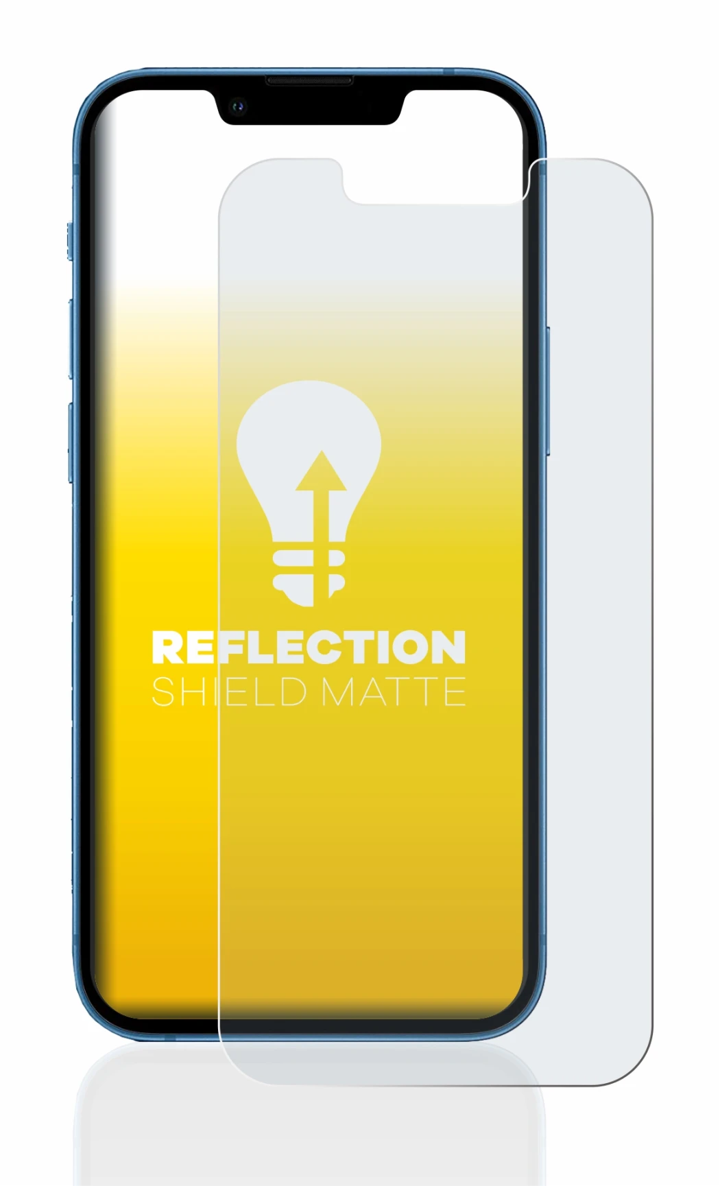 Image of the device Apple iPhone 13 mini with a wide variety of screen protectors.