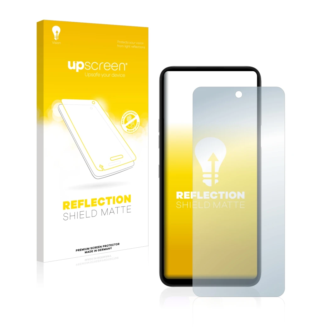 Front side of a product packaging with the brand logo upscreen. Next to it is the device LG K42 shown with the corresponding s