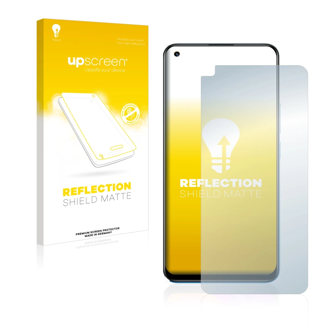 Front side of a product packaging with the brand logo upscreen. Next to it is the device realme 8 Pro shown with the correspon