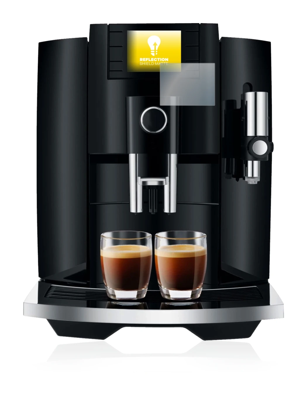 Image of the device Jura E8 (EB) with a wide variety of screen protectors.