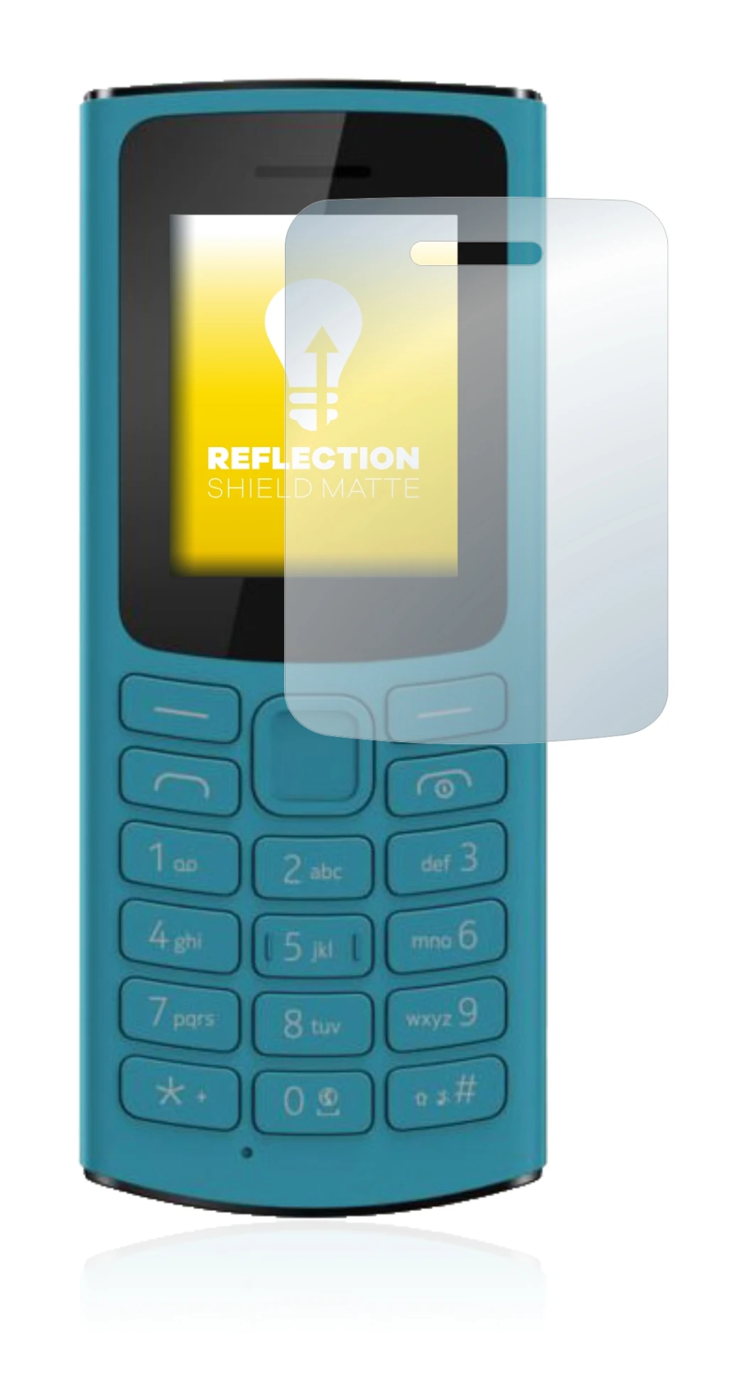 Image of the device Nokia 105 4G 2021 with a wide variety of screen protectors.