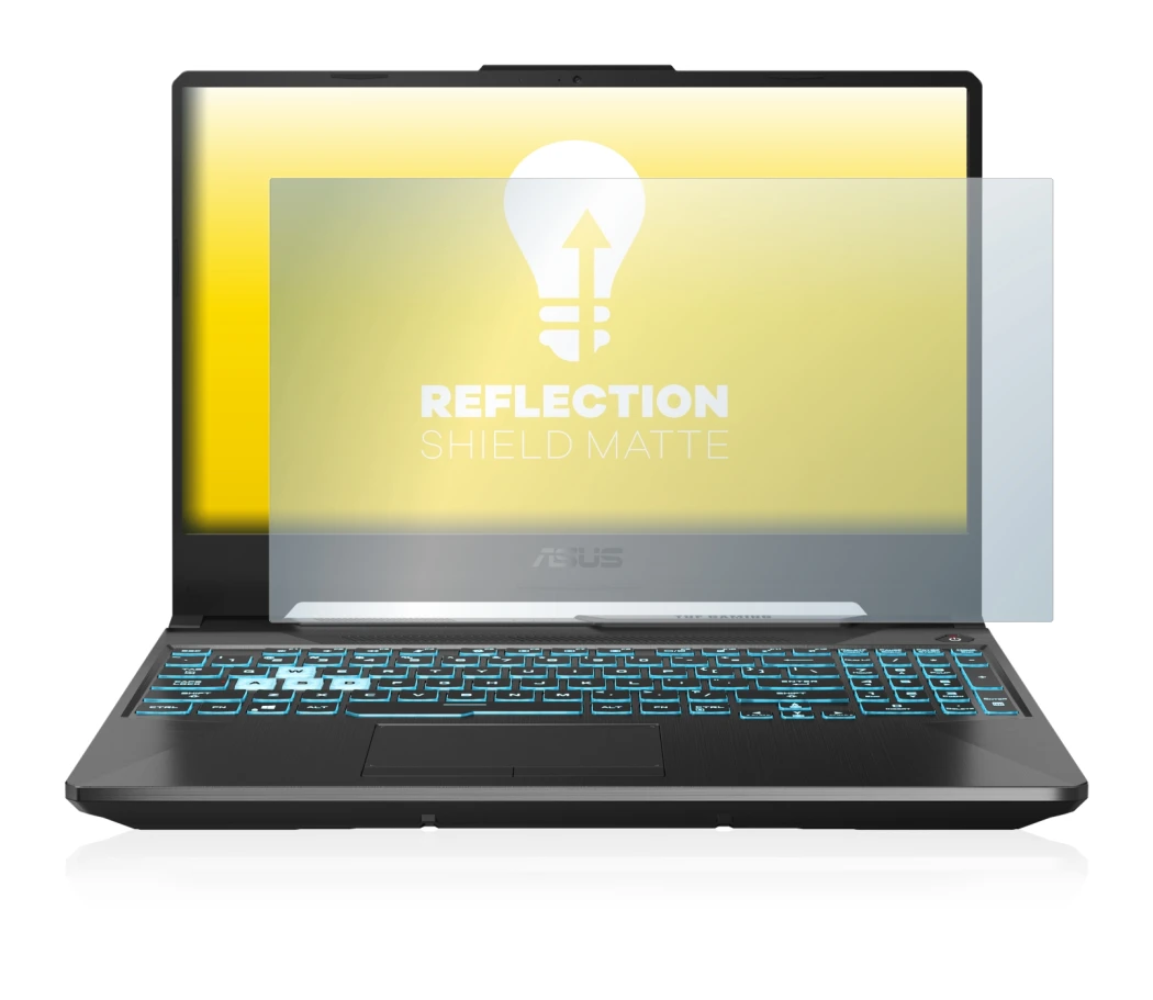 Image of the device ASUS TUF Gaming A15 with a wide variety of screen protectors.