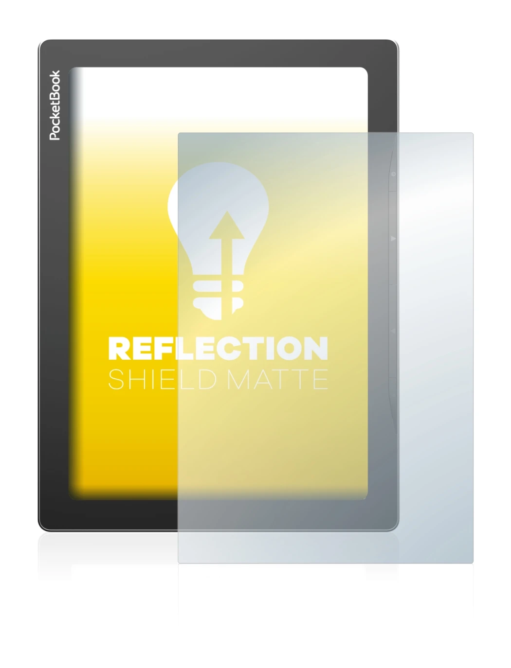 Image of the device PocketBook InkPad Lite with a wide variety of screen protectors.