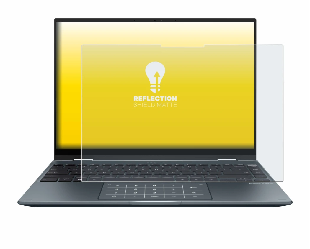 Image of the device ASUS ZenBook 14 Flip OLED with a wide variety of screen protectors.