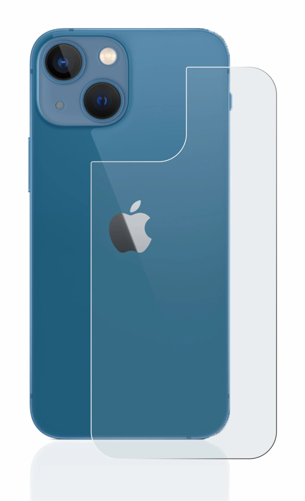 Image of the device Apple iPhone 13 mini (Back) with a wide variety of screen protectors.