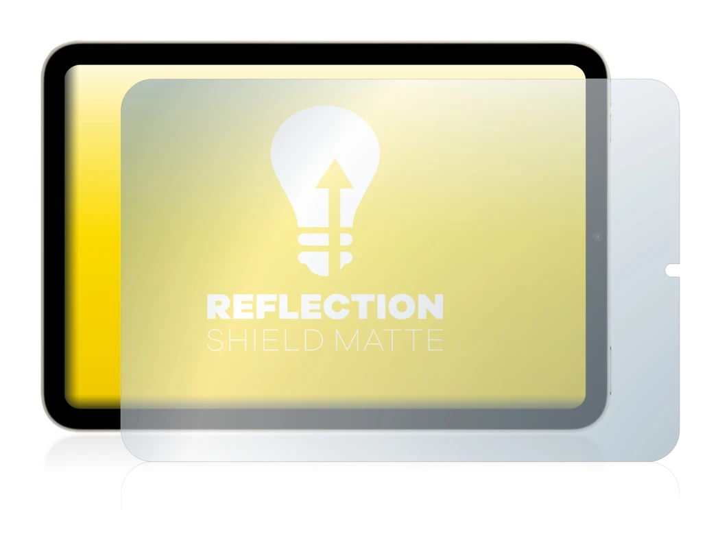 Image of the device Apple iPad Mini 6 2021 (Landscape, 6nd Gen.) with a wide variety of screen protectors.