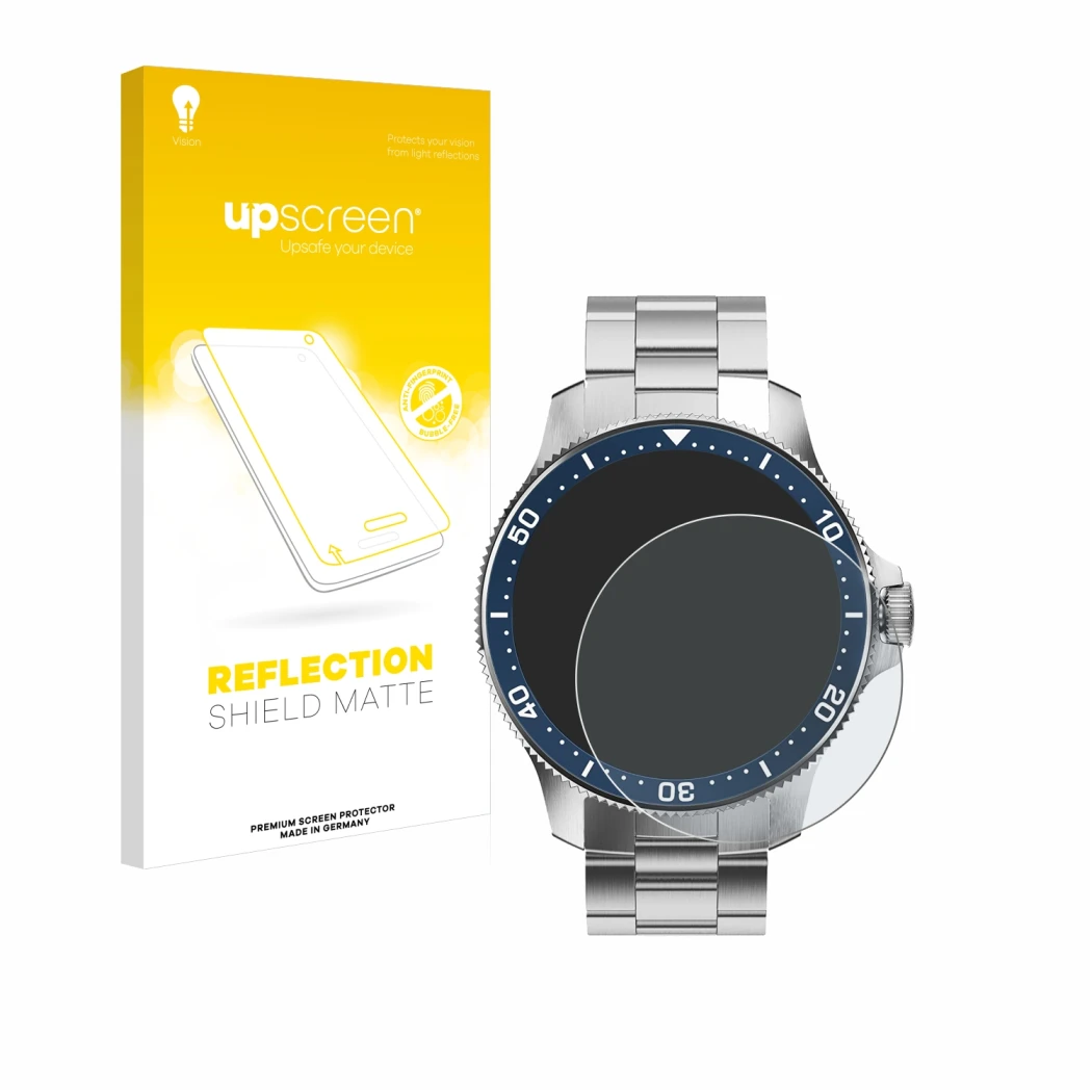 Front side of a product packaging with the brand logo upscreen. Next to it is the device Withings ScanWatch Horizon (43 mm) sh