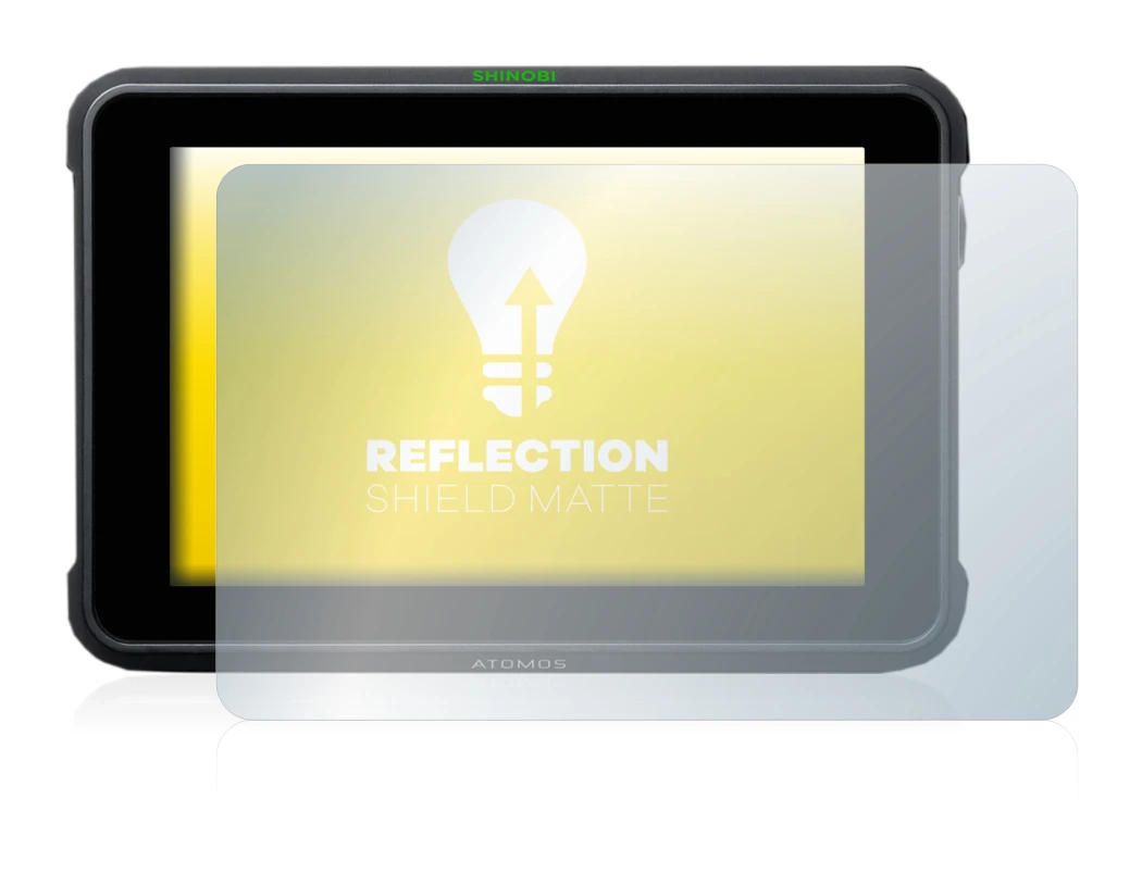 Image of the device Atomos Shinobi 7 with a wide variety of screen protectors.