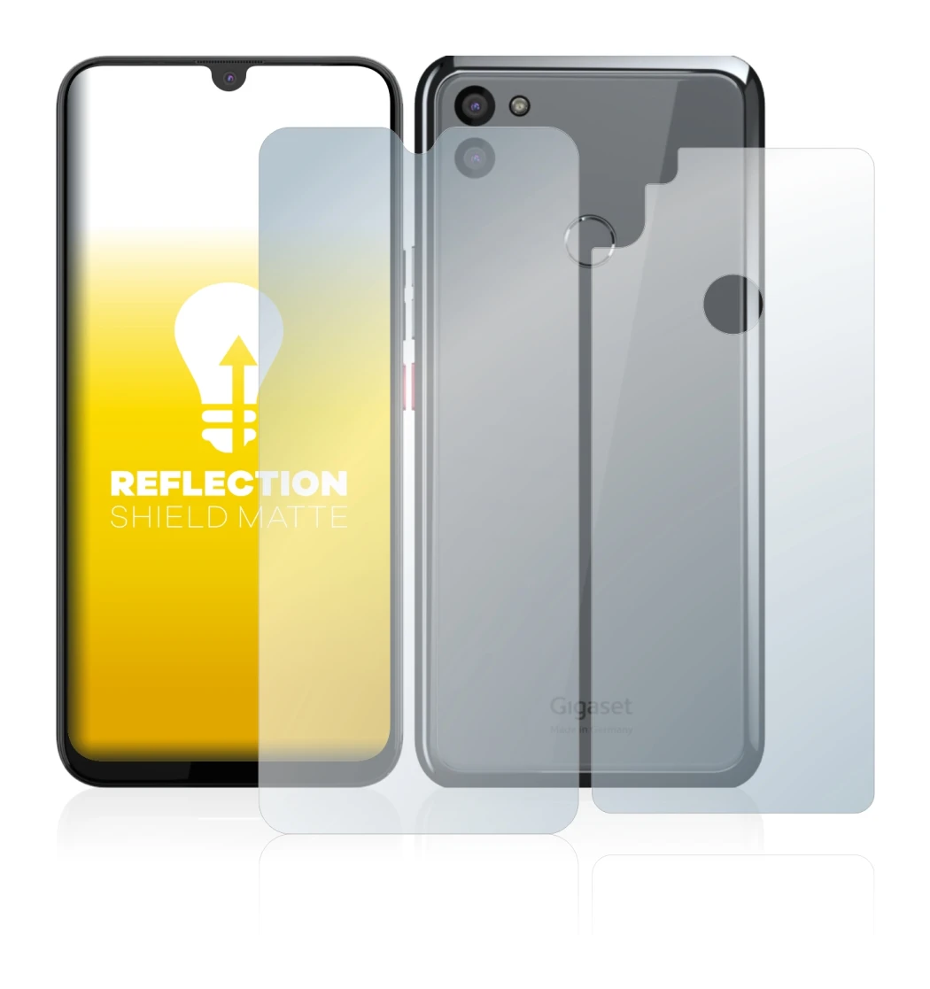 Image of the device Gigaset GS5 (Front+Back) with a wide variety of screen protectors.