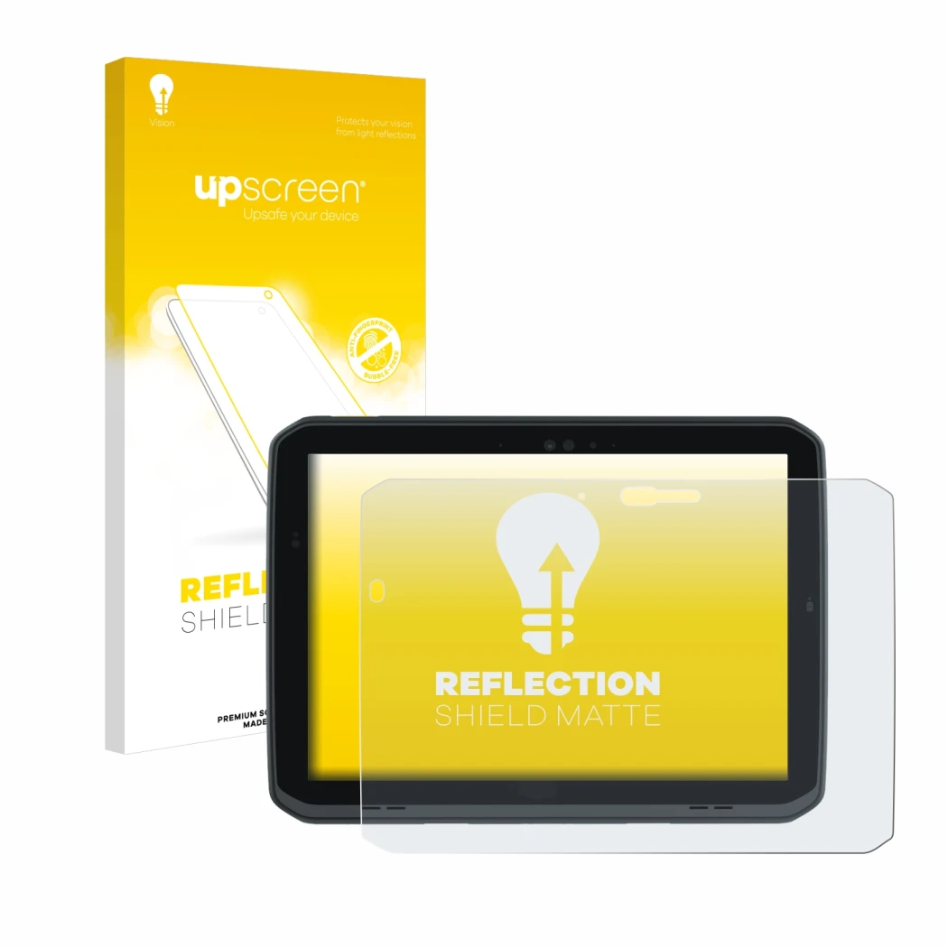 Front side of a product packaging with the brand logo upscreen. Next to it is the device Zebra ET80 shown with the correspondi