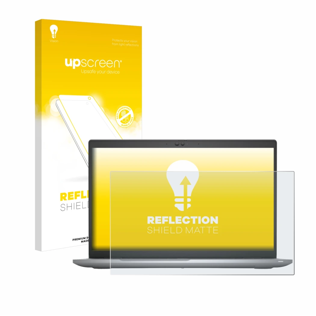 Front side of a product packaging with the brand logo upscreen. Next to it is the device Dell Latitude 5520 shown with the cor