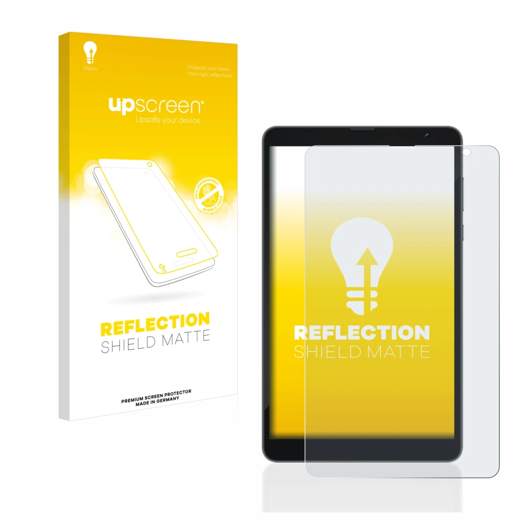 Front side of a product packaging with the brand logo upscreen. Next to it is the device Blackview Tab 6 shown with the corres