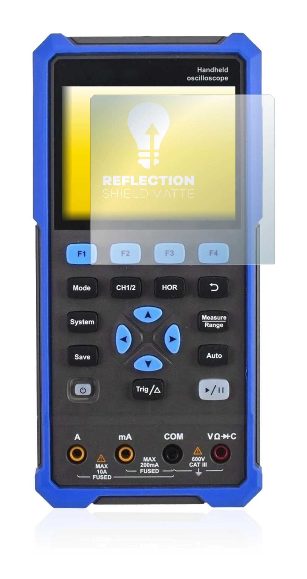 Image of the device Owon HDS 200 Series with a wide variety of screen protectors.