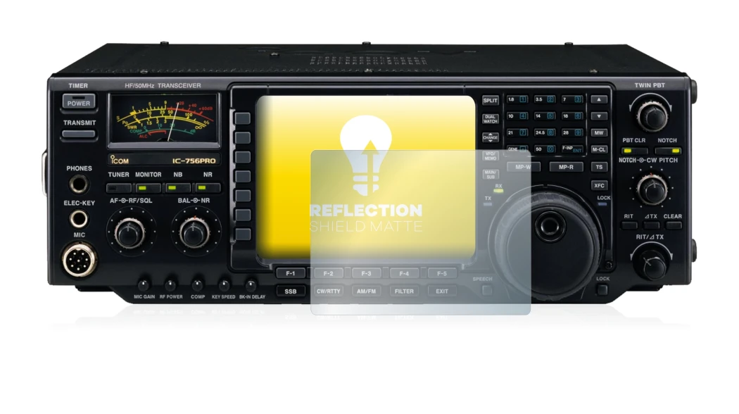 Image of the device Icom IC-756 Pro III with a wide variety of screen protectors.