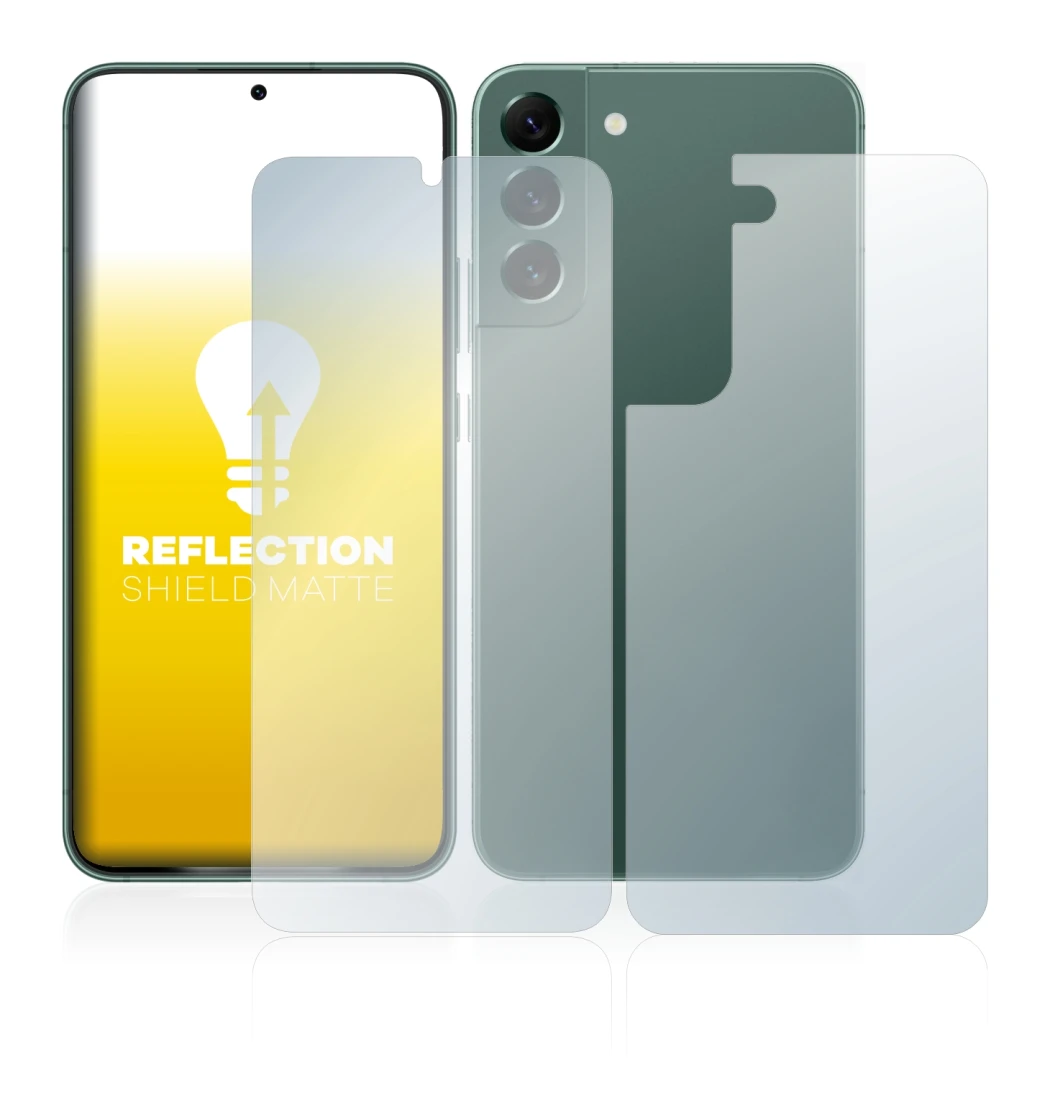 Image of the device Samsung Galaxy S22 Plus 5G (Front+Back) with a wide variety of screen protectors.