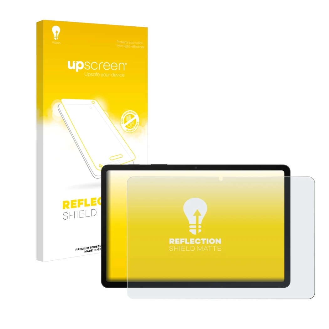 Front side of a product packaging with the brand logo upscreen. Next to it is the device Samsung Galaxy Tab S8 5G shown with t