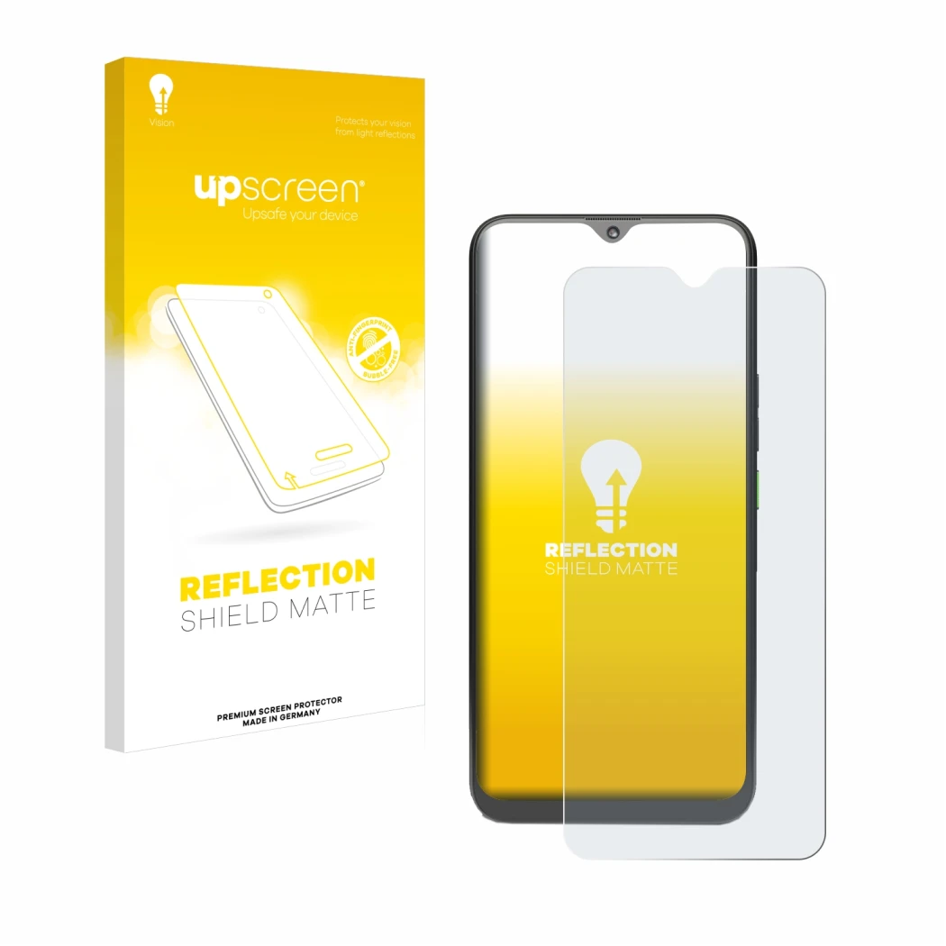 Front side of a product packaging with the brand logo upscreen. Next to it is the device 4G Systems Rephone shown with the cor