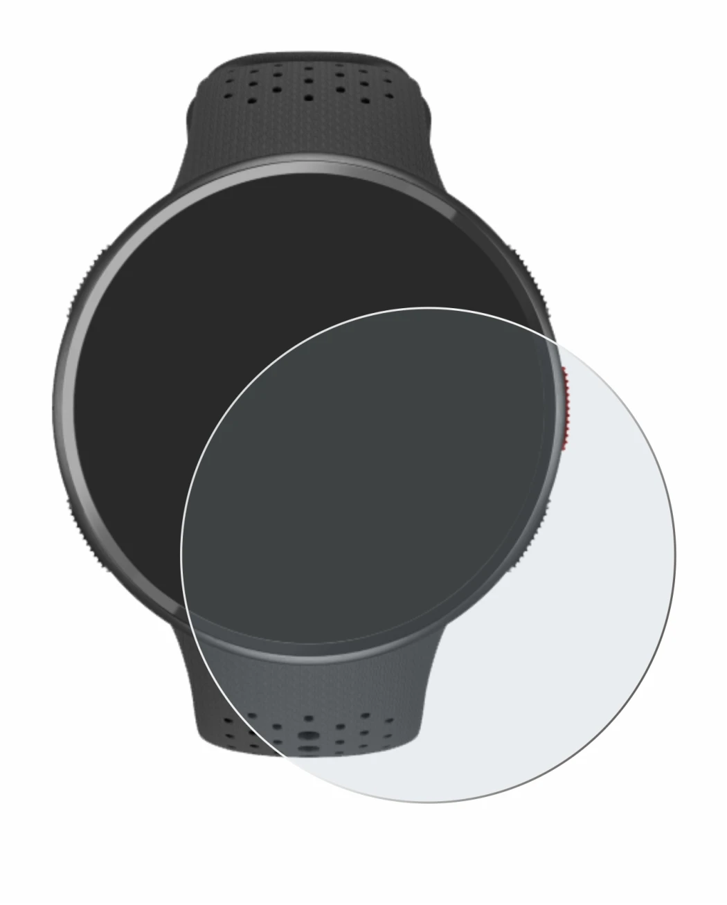 Image of the device Polar Pacer Pro with a wide variety of screen protectors.