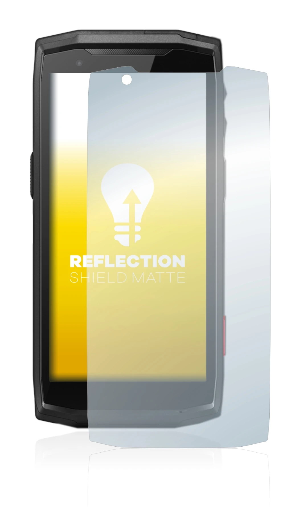 Image of the device Crosscall Core-M5 with a wide variety of screen protectors.