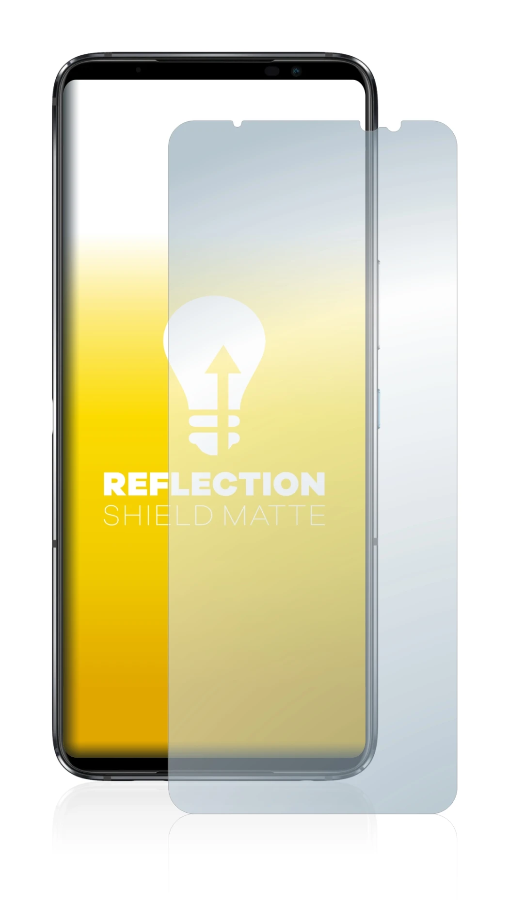 Image of the device ASUS ROG Phone 6 Pro with a wide variety of screen protectors.