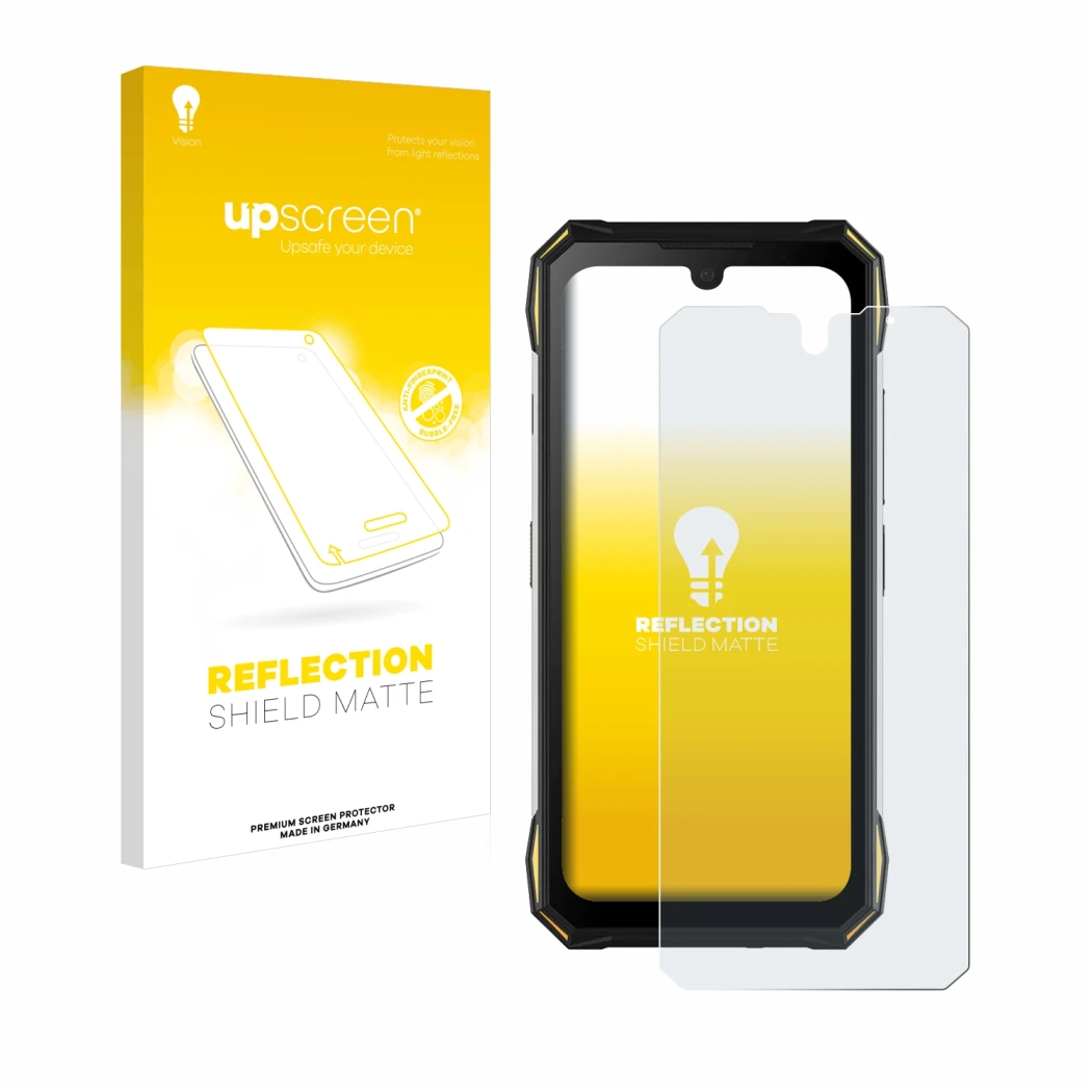 Front side of a product packaging with the brand logo upscreen. Next to it is the device Doogee S89 Pro shown with the corresp