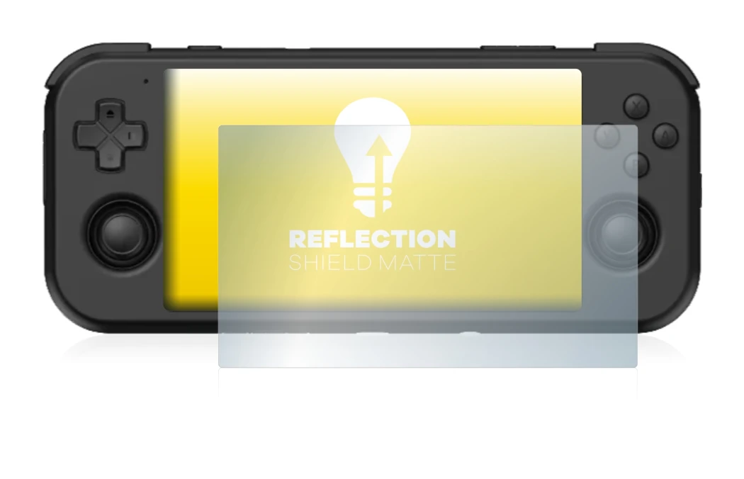 Image of the device Retroid Pocket 3 with a wide variety of screen protectors.